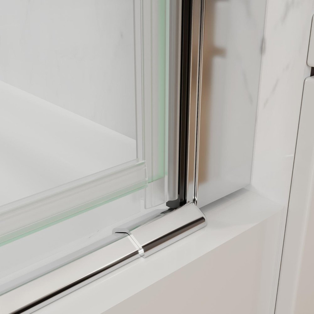 72" X 34" Aluminum And Tempered Glass Shower Door