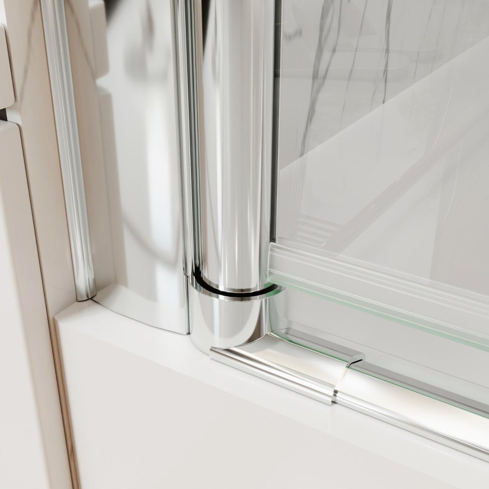 72" X 34" Aluminum And Tempered Glass Shower Door