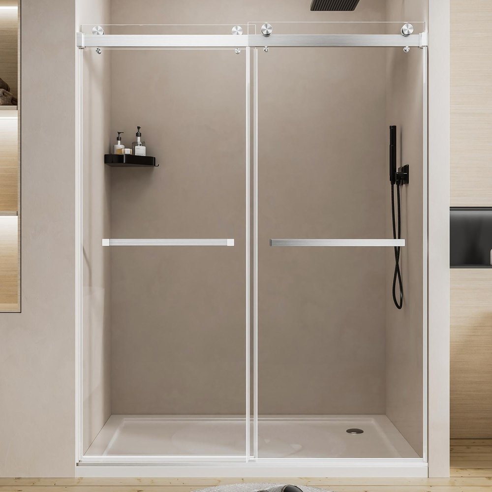 72" X 56" Tempered Glass Shower Door