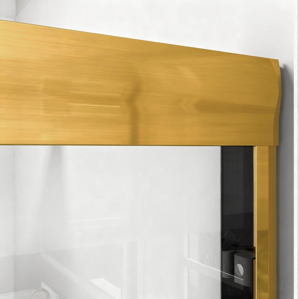 72" X 48" Aluminum And Tempered Glass Shower Door