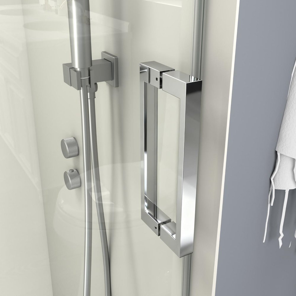 76" X 60" Tempered Glass Shower Door