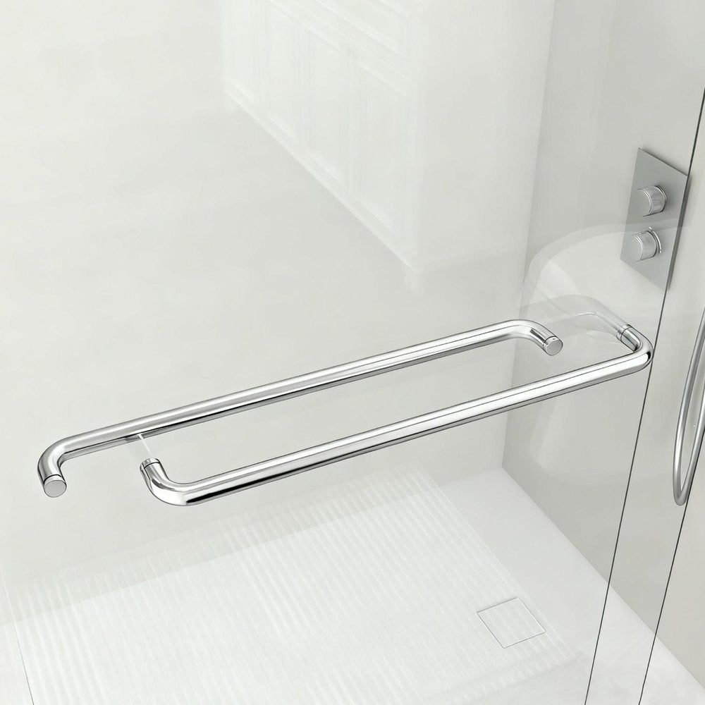 72" X 48" Aluminum And Tempered Glass Shower Door