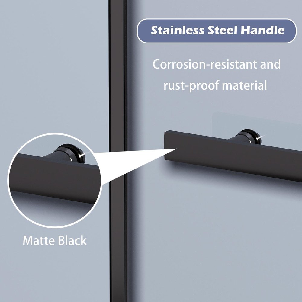 75" X 60" Tempered Glass Shower Door