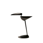 17" Black Two Light Swing Arm Bird Desk Lamp