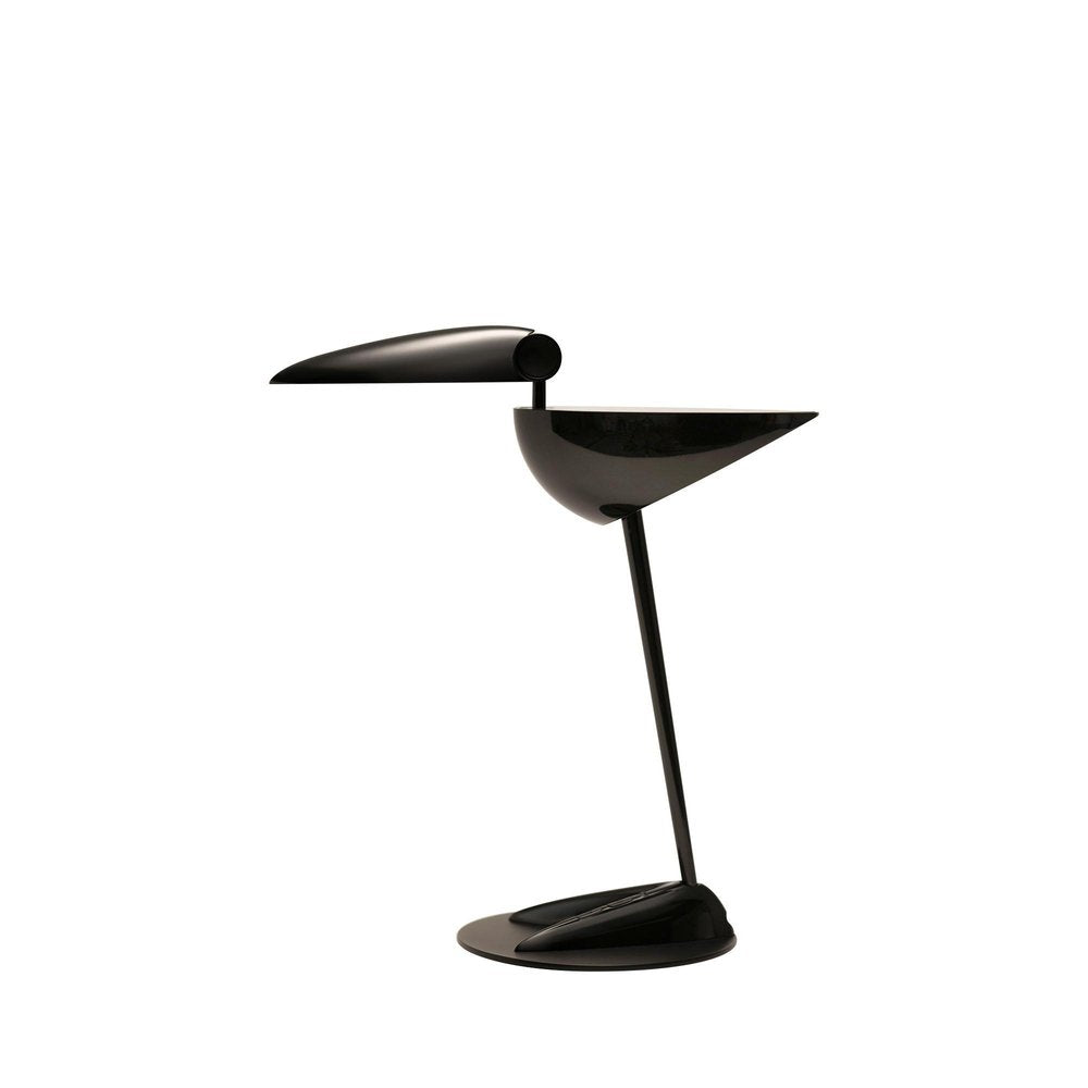 17" Black Two Light Swing Arm Bird Desk Lamp
