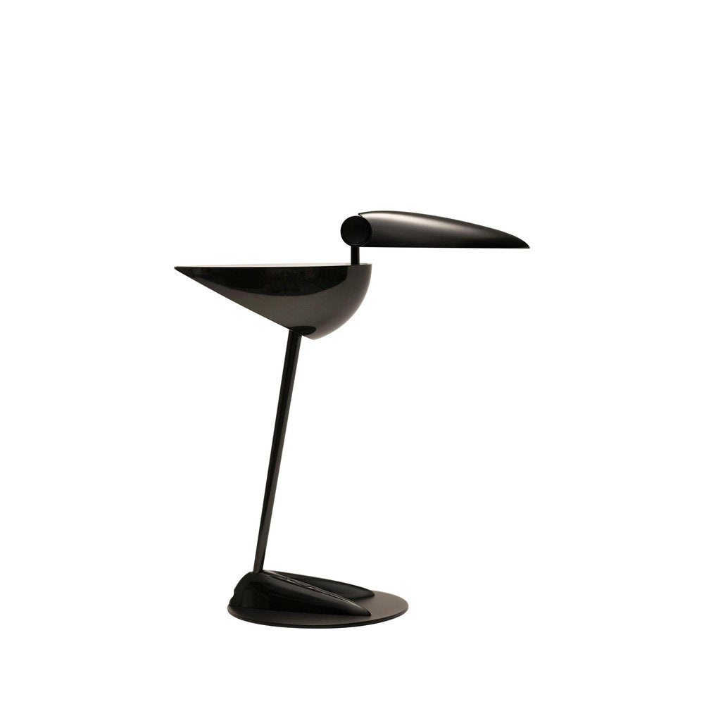 17" Black Two Light Swing Arm Bird Desk Lamp