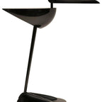 17" Black Two Light Swing Arm Bird Desk Lamp
