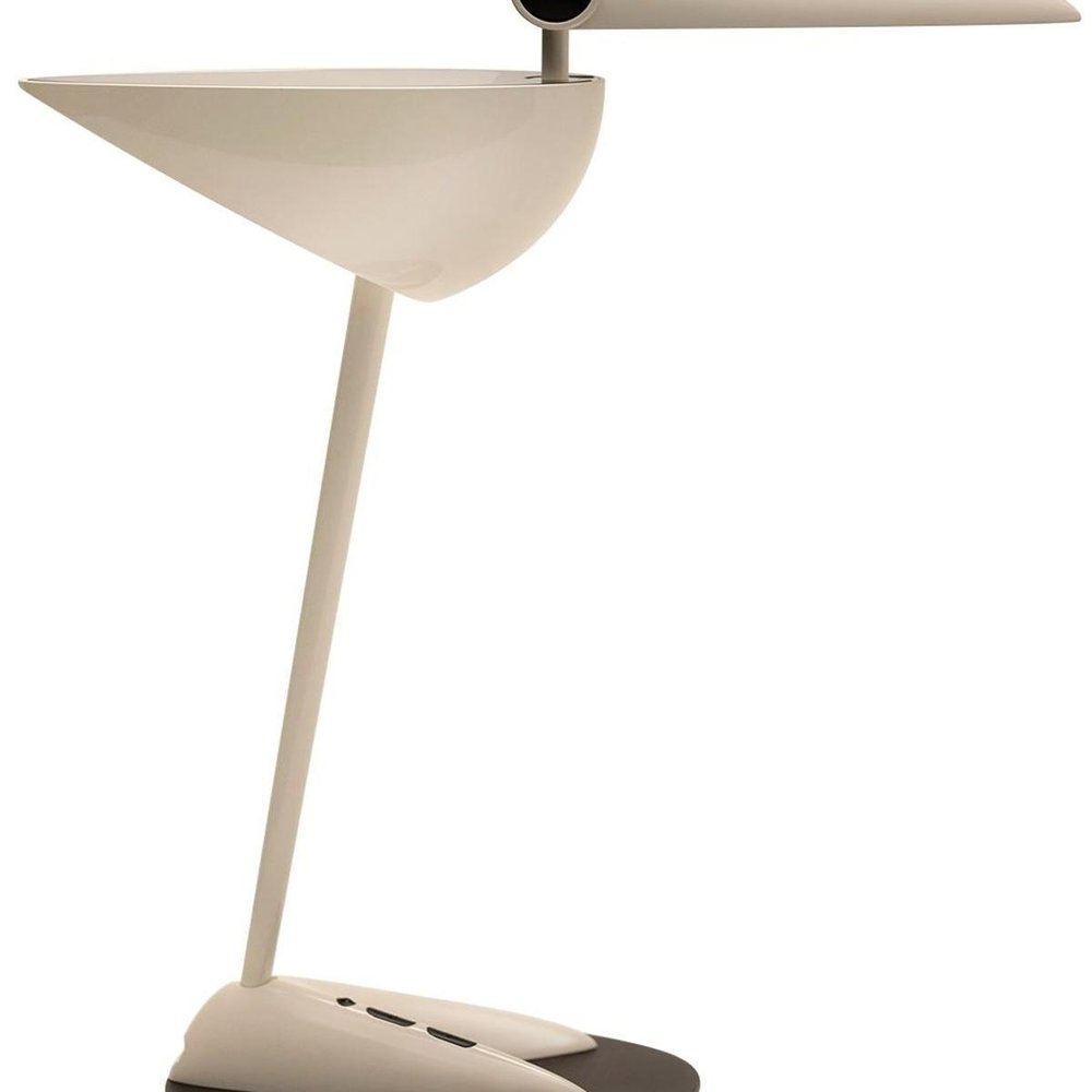 17" Black Two Light Swing Arm Bird Desk Lamp