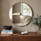 17" Black Two Light Swing Arm Bird Desk Lamp