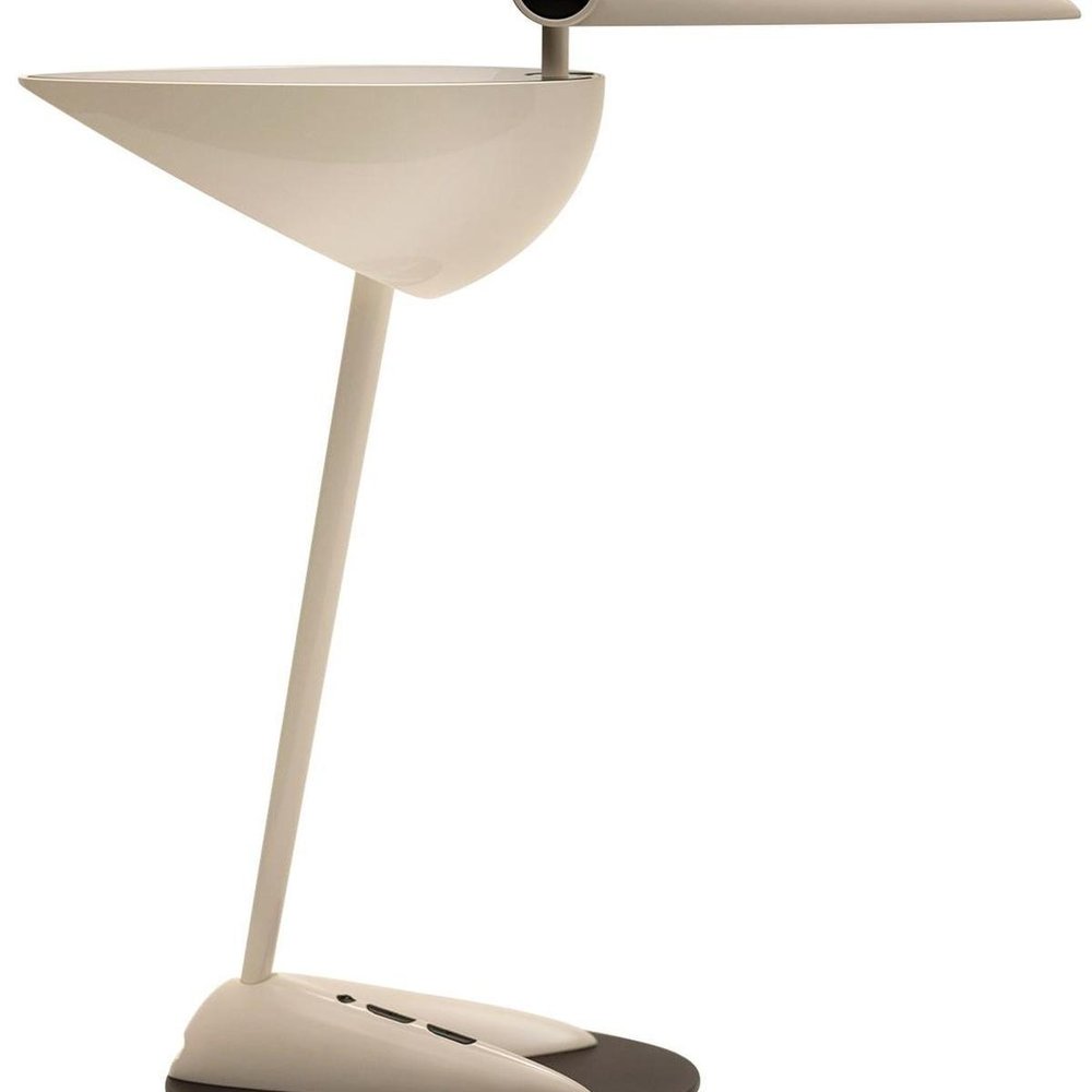 17" Black Two Light Swing Arm Bird Desk Lamp