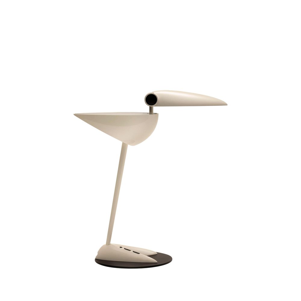 17" Black Two Light Swing Arm Bird Desk Lamp