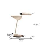 17" Black Two Light Swing Arm Bird Desk Lamp