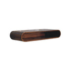 36" Chestnut Solid Wood Floating Wall Mount Console Table With Shelf