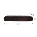36" Chestnut Solid Wood Floating Wall Mount Console Table With Shelf
