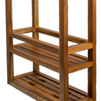 12" Natural Solid Wood Wall Mounted Bathroom Shelves