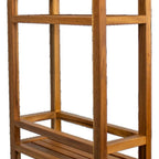 12" Natural Solid Wood Wall Mounted Bathroom Shelves