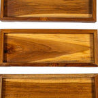 13" Natural Solid Wood Bathroom Storage Furniture Set