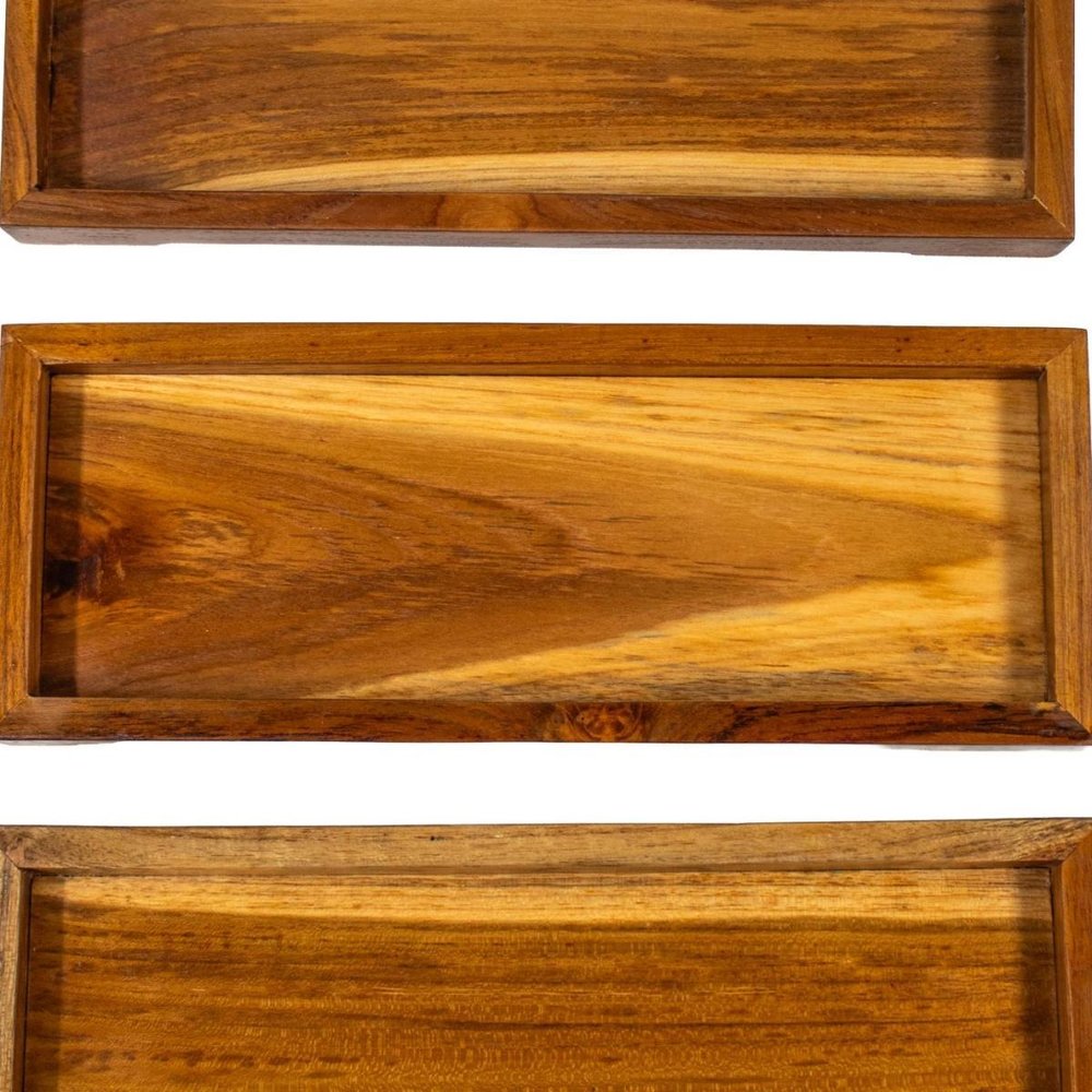 13" Natural Solid Wood Bathroom Storage Furniture Set