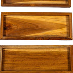 13" Natural Solid Wood Bathroom Storage Furniture Set