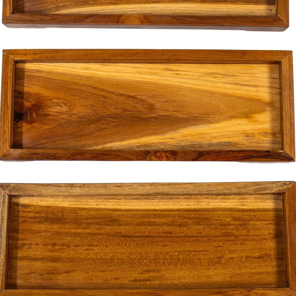 13" Natural Solid Wood Bathroom Storage Furniture Set