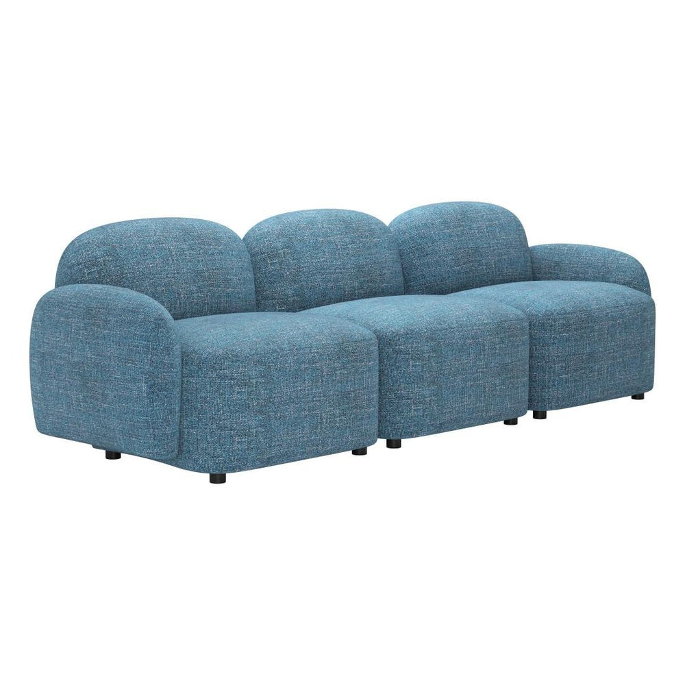 101" Blue Upholstered Modular Sofa
