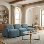 101" Blue Upholstered Modular Sofa
