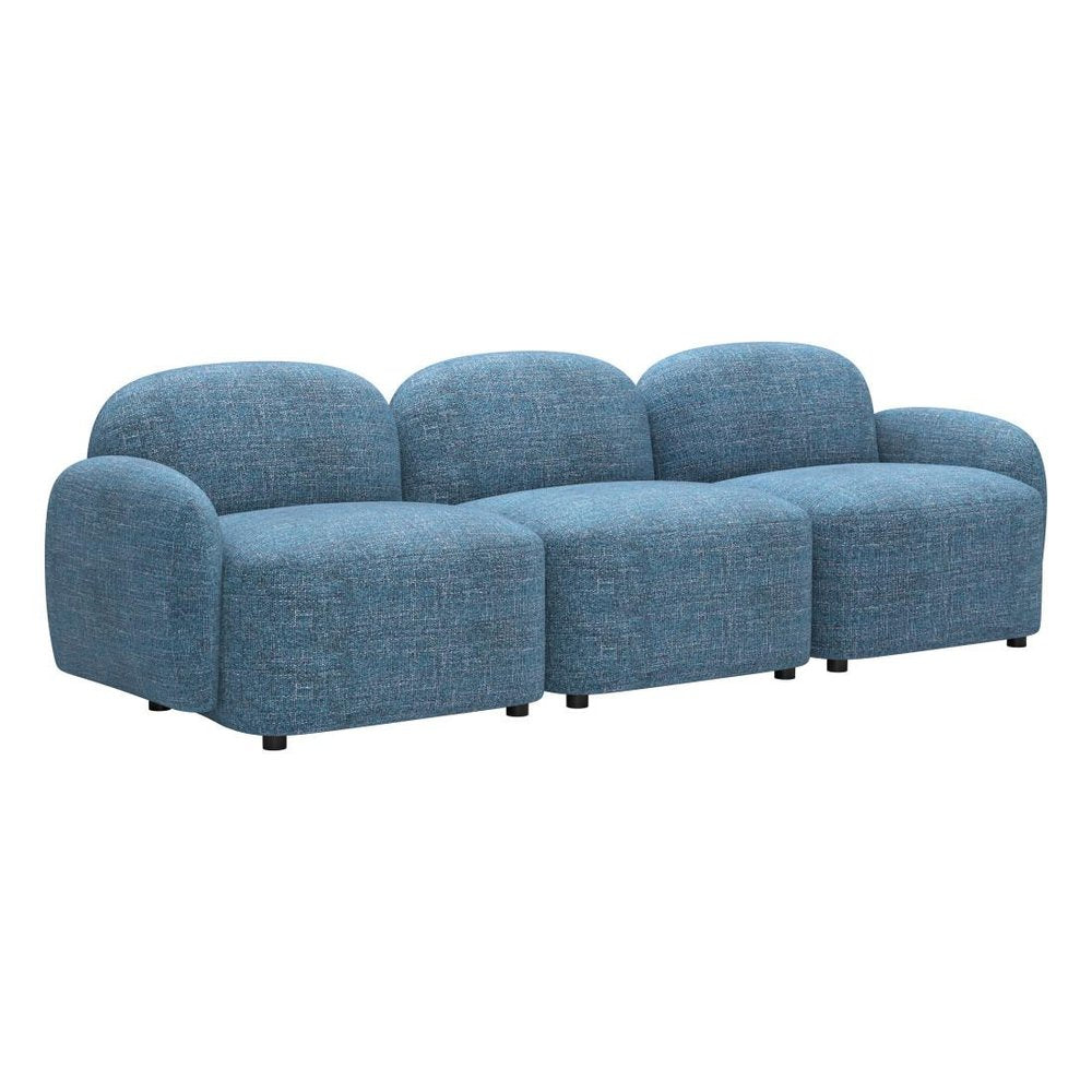 101" Blue Upholstered Modular Sofa