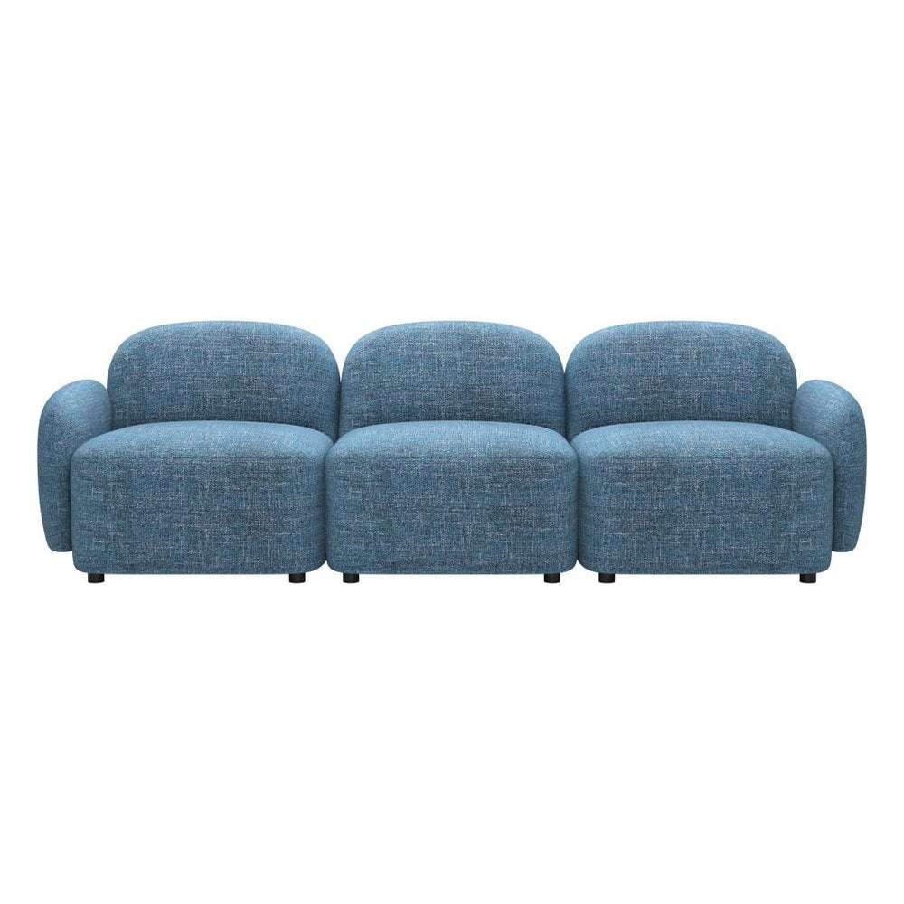 101" Blue Upholstered Modular Sofa