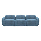 101" Blue Upholstered Modular Sofa