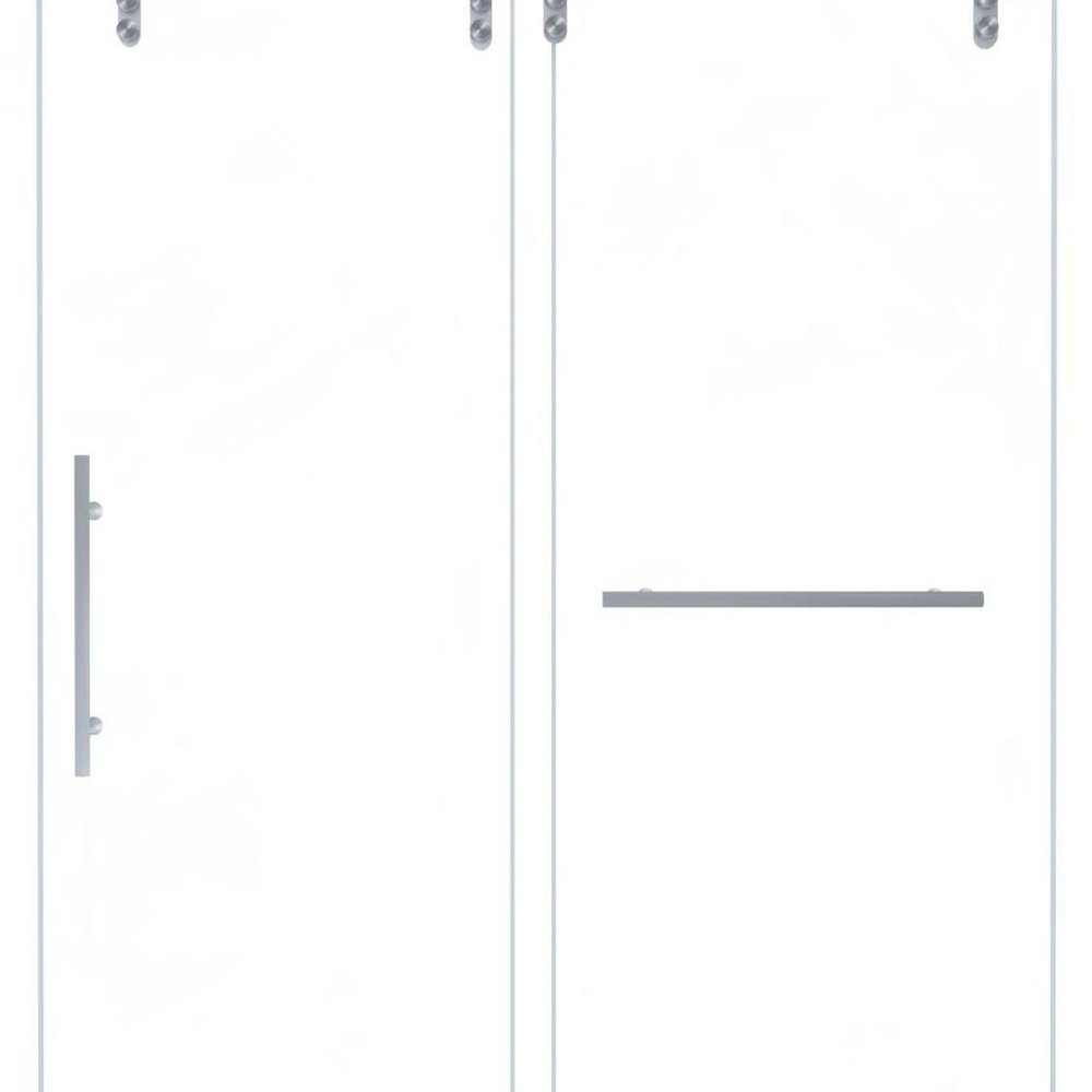 76" X 48" Tempered Glass Shower Door