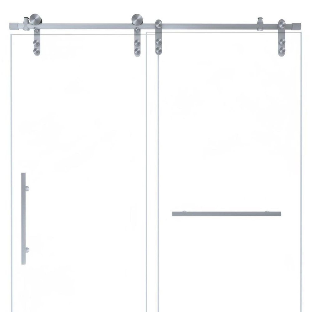 76" X 54" Tempered Glass Shower Door