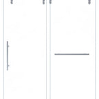 76" X 54" Tempered Glass Shower Door