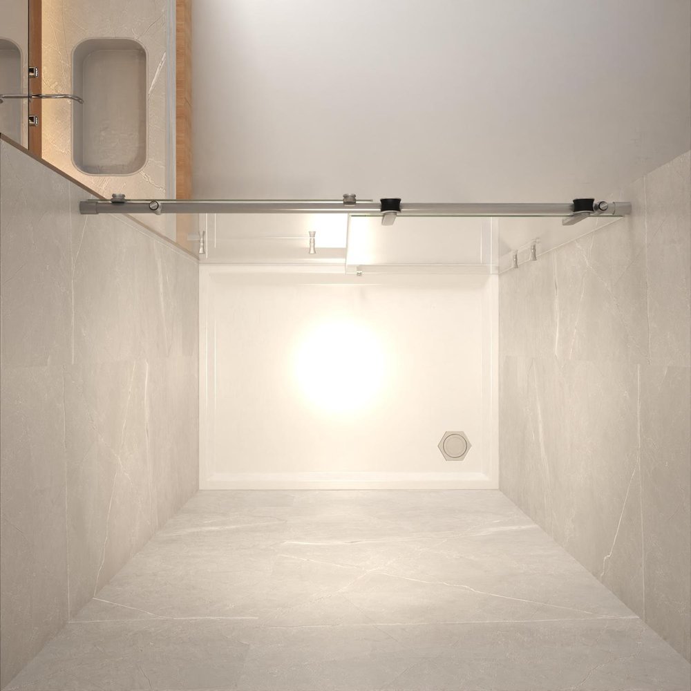 76" X 54" Tempered Glass Shower Door