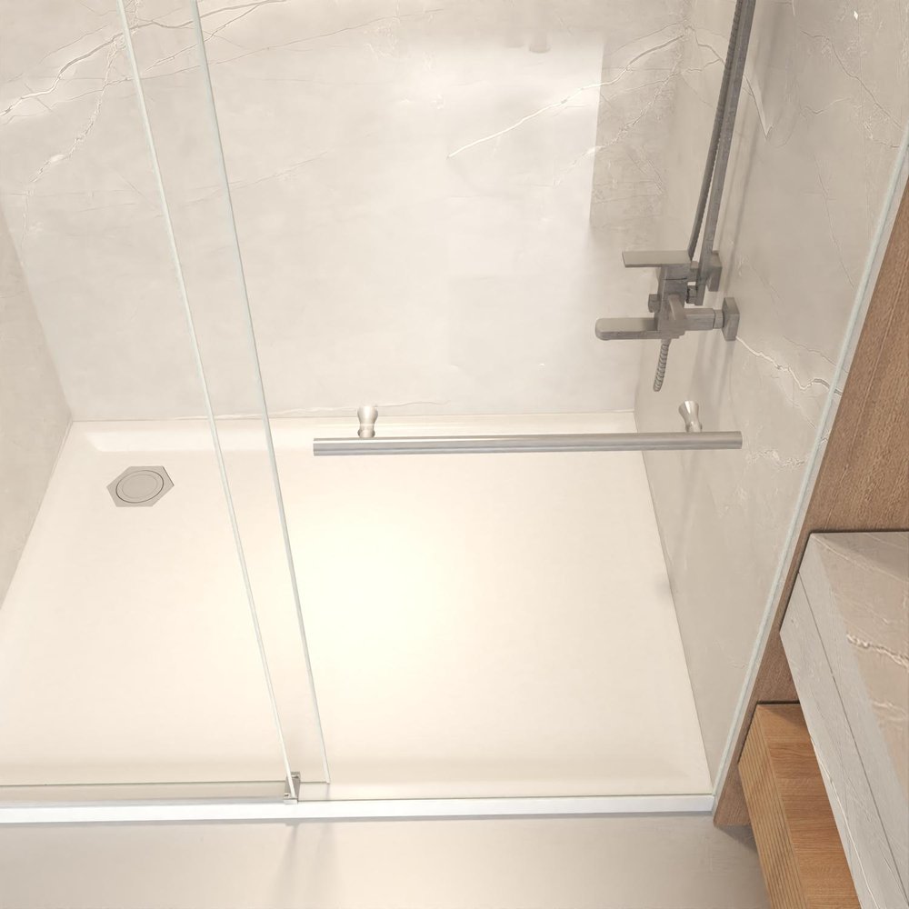 66" X 60" Tempered Glass Tub Door
