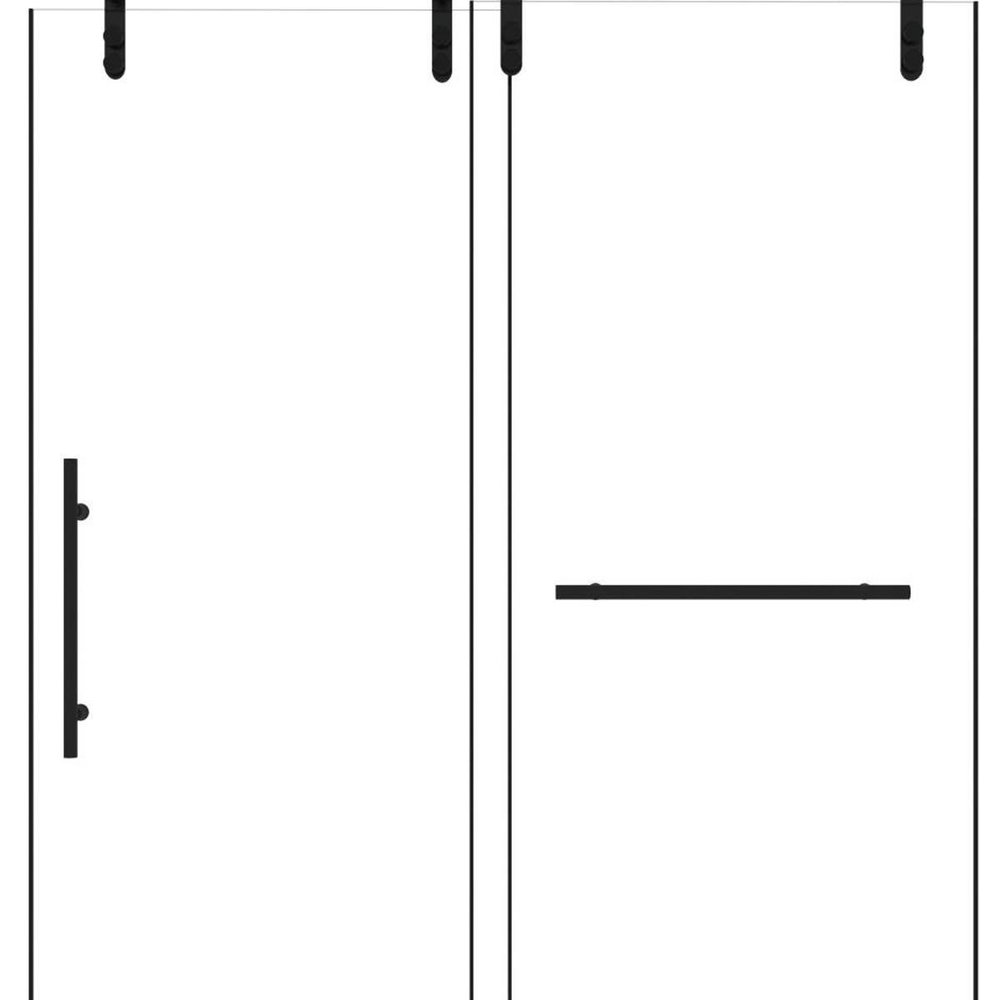 76" X 48" Tempered Glass Shower Door