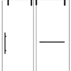76" X 48" Tempered Glass Shower Door
