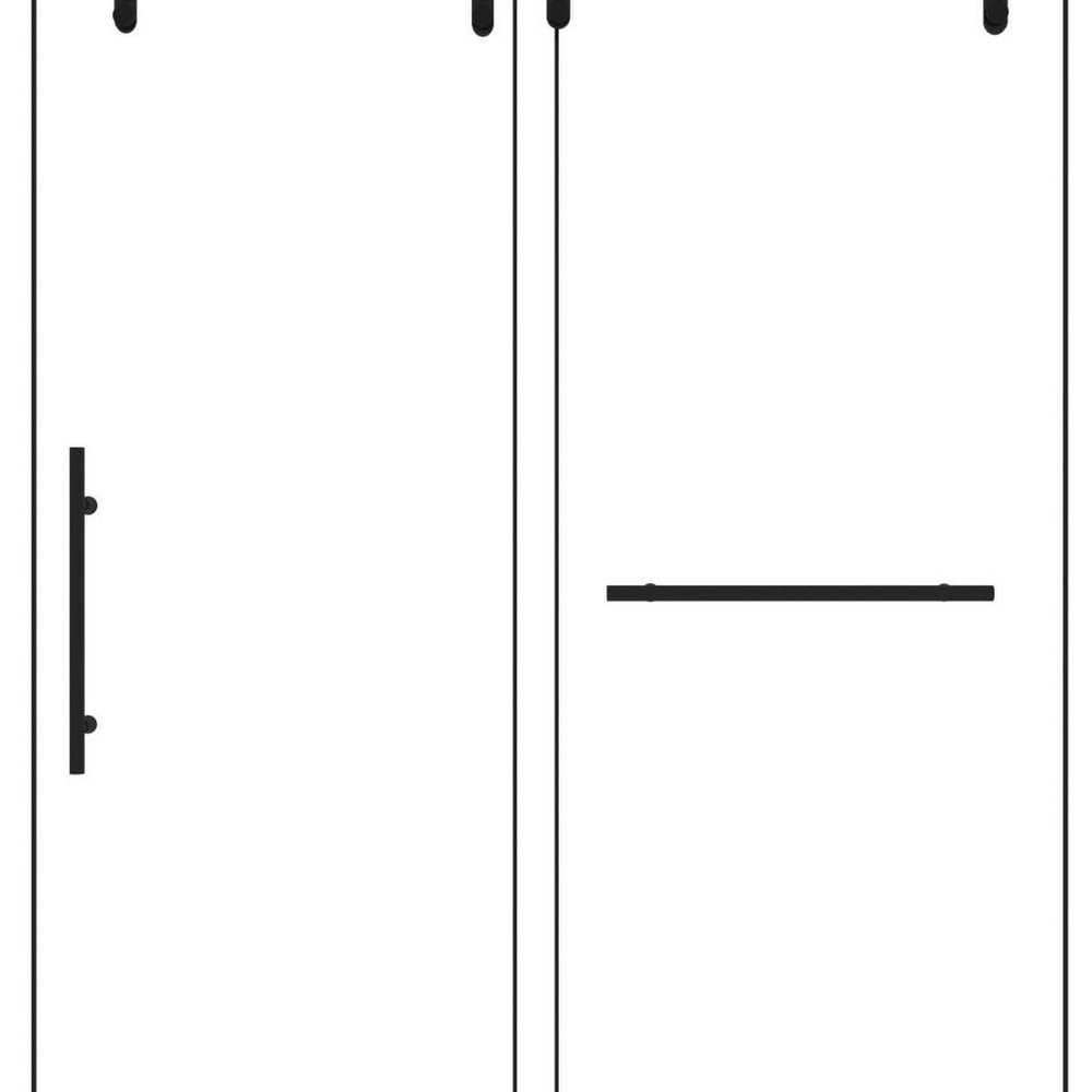76" X 54" Tempered Glass Shower Door