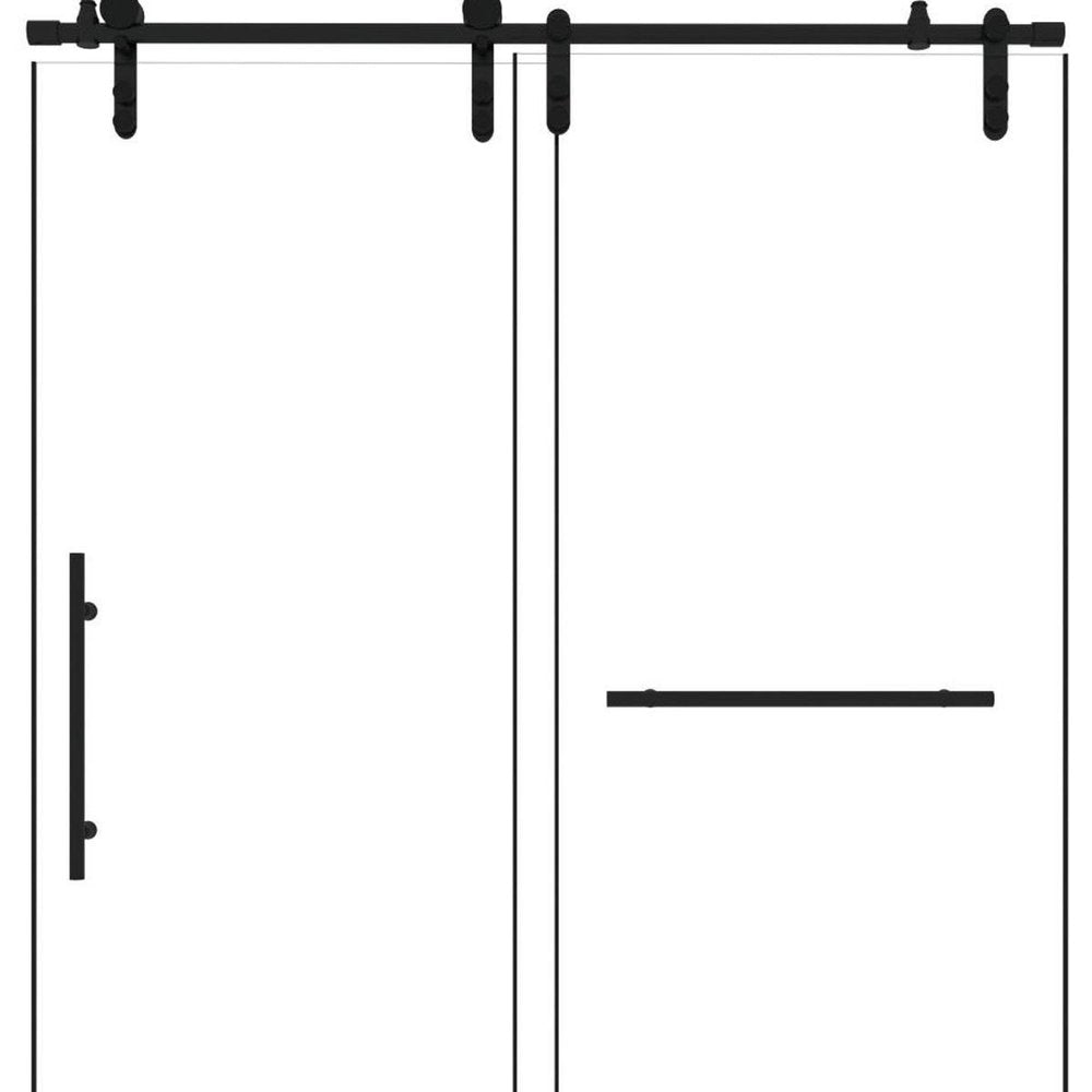 76" X 54" Tempered Glass Shower Door