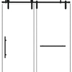 76" X 54" Tempered Glass Shower Door