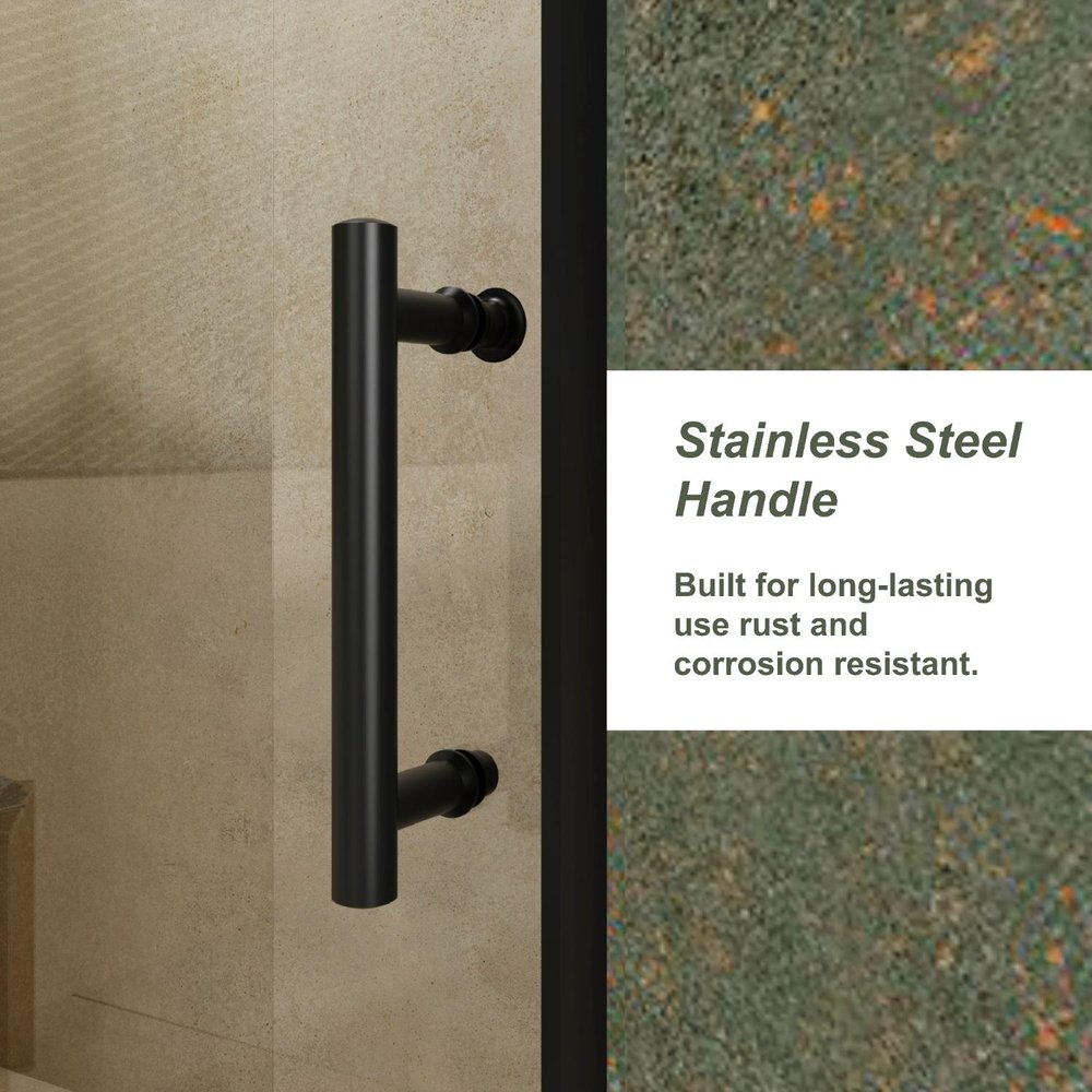 72" X 48" Aluminum And Tempered Glass Shower Door