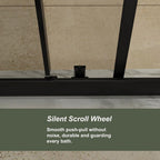 72" X 48" Aluminum And Tempered Glass Shower Door