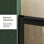 72" X 48" Aluminum And Tempered Glass Shower Door