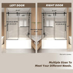 66" X 60" Tempered Glass Tub Door