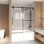 66" X 60" Tempered Glass Tub Door