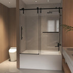 66" X 60" Tempered Glass Tub Door