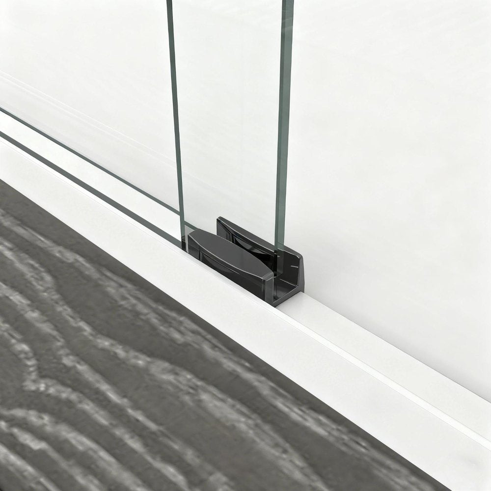 72" X 60" Aluminum And Tempered Glass Shower Door
