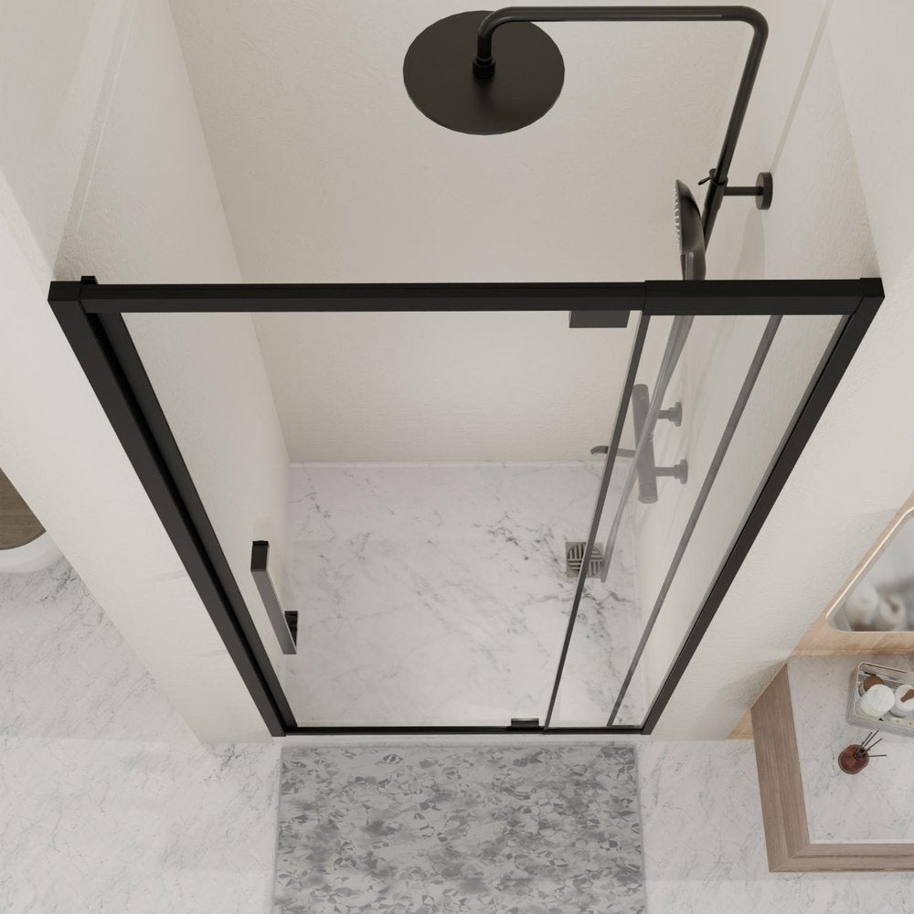 72" X 60" Aluminum and Tempered Glass Shower Door