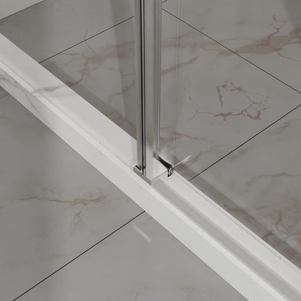 72" X 48" Tempered Glass Shower Door