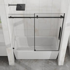 58" X 60" Tempered Glass Tub Door