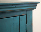 74" Green Distressed Wood Sideboard With Four Doors